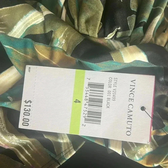 Vince Camuto Halter Plunge One Piece Swimsuit - Rainforest Size 4 - Picture 7 of 7